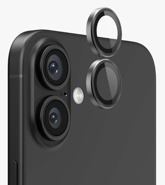 Защитное стекло Camera Metal iPhone 16/16 Plus Black