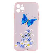 Чехол TPU Ultra-thin Shine with Frame для iPhone 11 Pro Max Copy (4, Pink Butterfly)