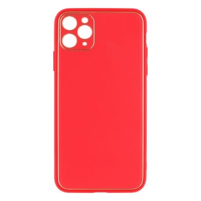 Чехол Leather Gold with Frame without Logo для iPhone 11 Pro Max (2, Red)