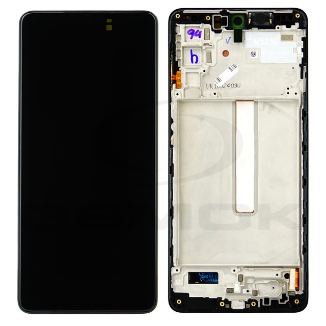 LCD SAMSUNG A80 / A805 BLACK WITH FRAME ORIGINAL (SERVICE PACK)