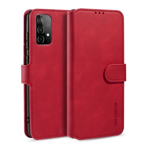 Husa Extra SAMSUNG A52 5G / 4G DG.MING Retro Oil Side Horizontal Carte Piele (Red)
