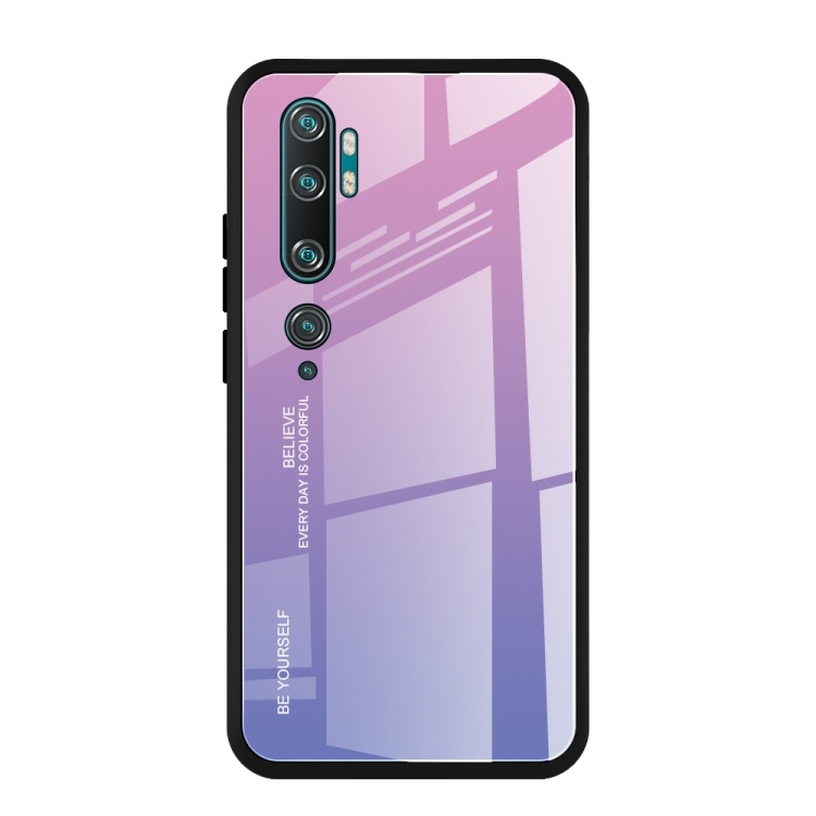 Husa p/u Xiaomi Mi NOTE 10 Gradient Color Glass (Light Purple)