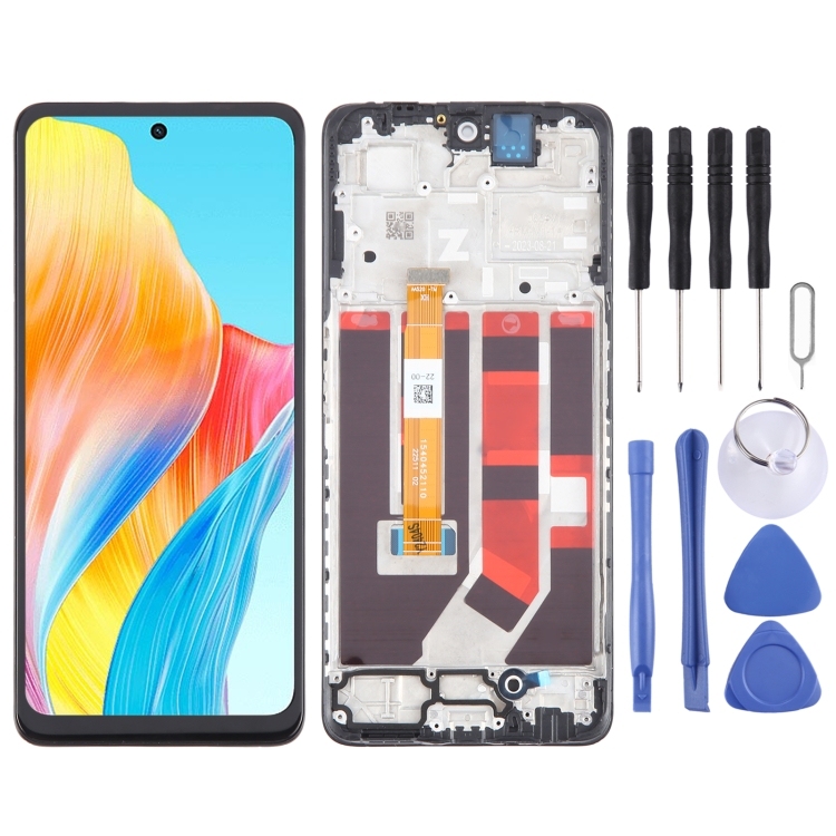 LCD OPPO A98 5G BLACK WITH FRAME AAA