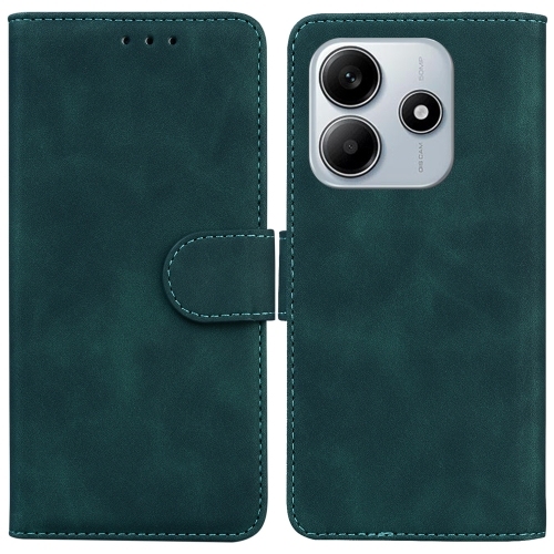 Xiaomi Redmi Note 14 4G Skin Feel Pure Color Carte Piele Husa (Green)