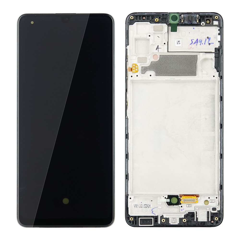 LCD SAMSUNG A32 (4G) / A325 BLACK WITH FRAME ORIGINAL (SERVICE PACK)