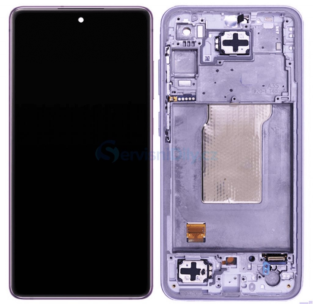 LCD SAMSUNG A35 (5G) / A356 LAVENDER / LILIAC WITH FRAME ORIGINAL (SERVICE PACK)