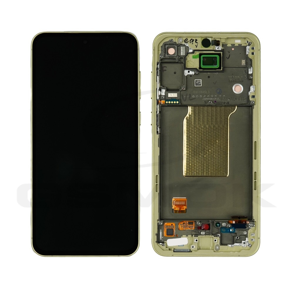 LCD SAMSUNG A55 / A556 5G YELLOW / LEMON WITH FRAME ORIGINAL (SERVICE PACK)