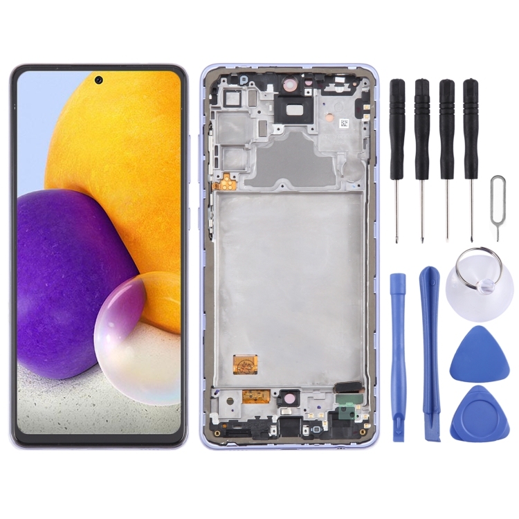LCD SAMSUNG A72 (4G) / A725 / A72 (5G) / A726 PURPLE WITH FRAME OLED