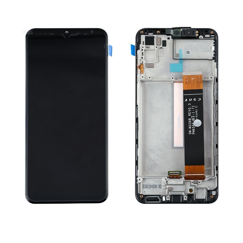 LCD SAMSUNG M33 / M336 BLACK WITH FRAME ORIGINAL (SERVICE PACK)