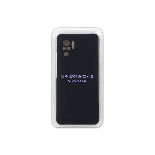 Накладка Full Silicone Case XIAOMI Redmi Note 10 /Redmi Note 10S/ Poco M5S (03 / Black)