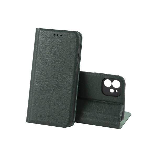 Чехол-книжка LEATHER Case XIAOMI Redmi Note 9 Pro /Note 9S /Note 9Max (Тёмно-зелёный)