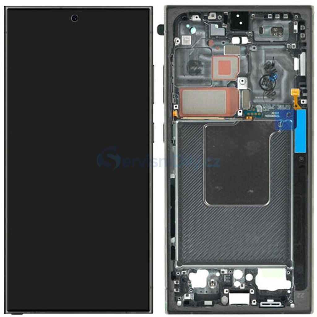 LCD SAMSUNG S24 ULTRA / S928 TITANIUM BLACK WITH FRAME ORIGINAL (SERVICE PACK)
