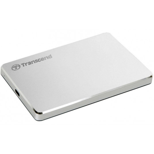 2.0TB (USB3.1/Type-C) 2.5' Transcend 'StoreJet 25C3S', Silver, Aluminum Casing, Ultra-Slim&Light