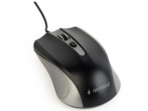 Mouse Gembird MUS-4B-01-GB, Optical, 800-1200 dpi, 4 buttons, Ambidextrous, Spacegrey/Black, USB