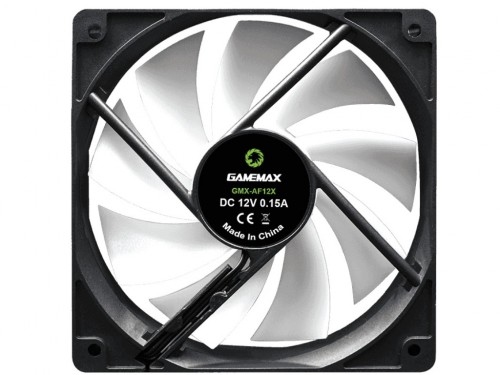 PC Case Fan GAMEMAX GMX-AF12X, 120mm, 23.7dB, 24.8 CFM, 1100PM, Sleeve Bearing, RGB, Molex + 3pin