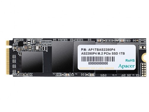 .M.2 NVMe SSD 1.0TB  Apacer AS2280P4 [PCIe 3.0 x4, R/W:3000/2000MB/s, 360K/360K IOPS, 3D TLC]