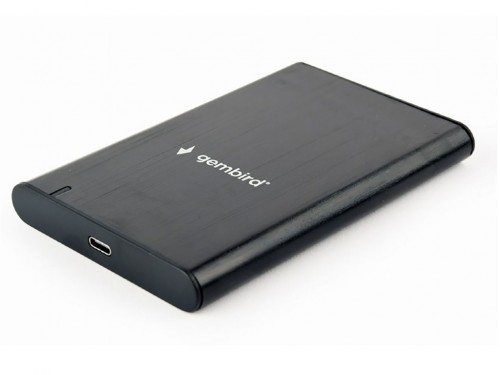 '2.5''  SATA HDD/SSD 9.5 mm External Case Type-C, Gembird ''EE2-U3S-6'', aluminum, Black-    https