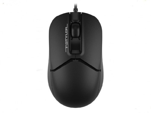 Mouse A4Tech FM12S Silent, Optical, 1000 dpi, 3 buttons, Ambidextrous, 4-Way Wheel, Black, USB