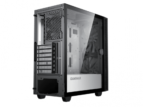 'Case ATX GAMEMAX Aero, w/o PSU, 2x200mm & 1x120mm ARGB fans, PWM+ARGB Controller, 2xUSB 3.0, TG, RC