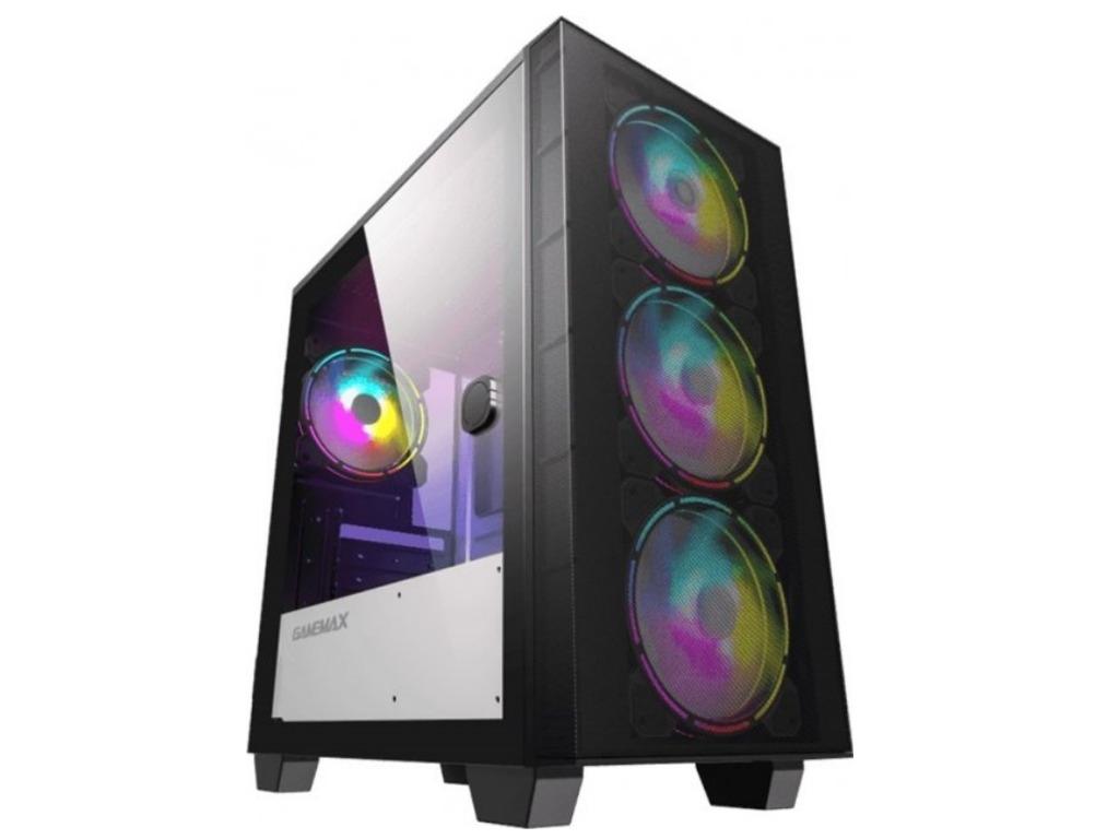 'Case mATX GAMEMAX Aero Mini, w/o PSU, 4x120mm ARGB, Front Mesh, Fan Controller, TG, USB 3.0, Black