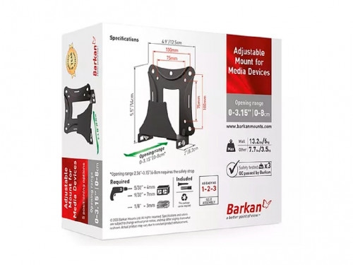 TV Adjustable Mount Media Devices Barkan BM80