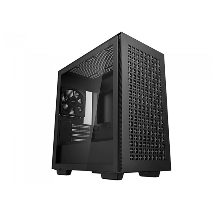'Case mATX Deepcool CH370, w/o PSU, 1x120mm, Tempered Glass, 2xUSB3.0, VGA&Headset holder, Black.