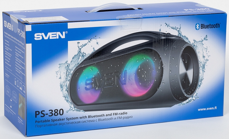 Speakers SVEN 'PS-380', 40W, Waterproof (IPx5), TWS, Bluetooth, FM, USB, 3000mA*h