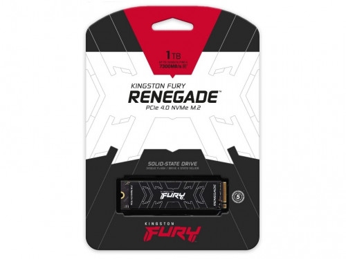 '.M.2 NVMe SSD 1.0TB Kingston FURY Renegade w/Heatsink10.5mm [PCIe 4.0 x4, R/W:7300/6000MB/s, 3D TLC