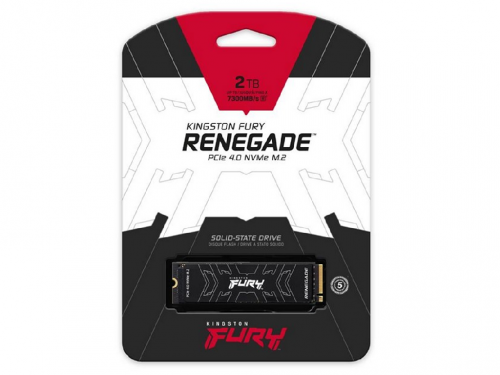 '.M.2 NVMe SSD 2.0TB Kingston FURY Renegade w/Heatsink10.5mm [PCIe 4.0 x4, R/W:7300/7000MB/s, 3DTLC]