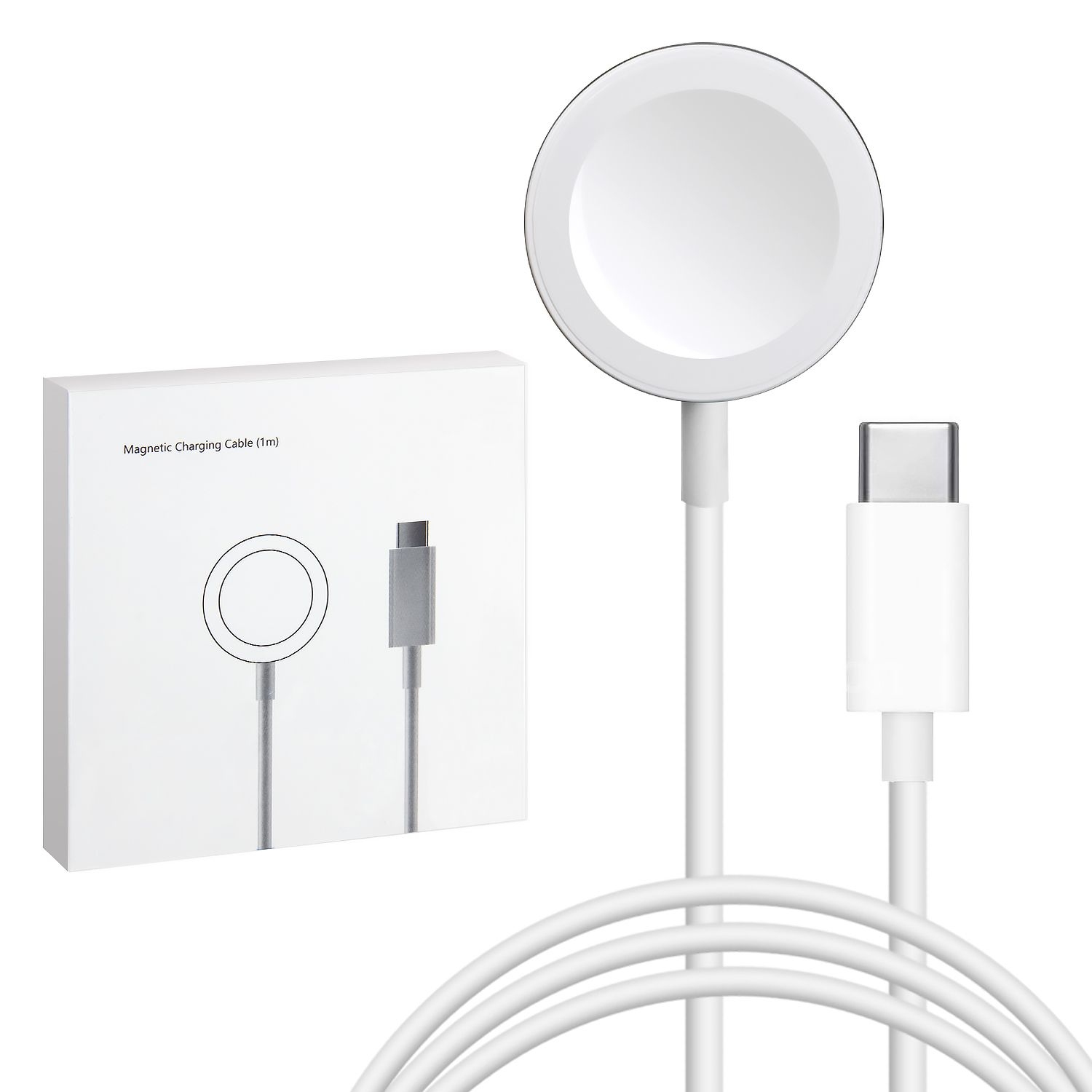 Беспроводное Зарядное Устройство for Apple Watch Magnetic USB-C 1:1 (Белый)