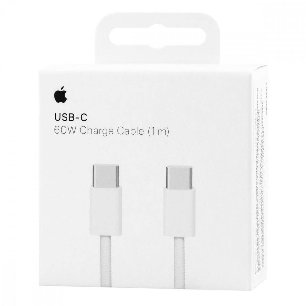 USB Apple Type-C to Type-C New Design Nylon 60W 1:1 (Белый)