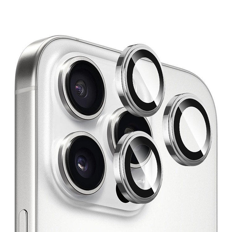 Защитное стекло Camera Metal iPhone 16 Pro/16 Pro Max Titanium gray