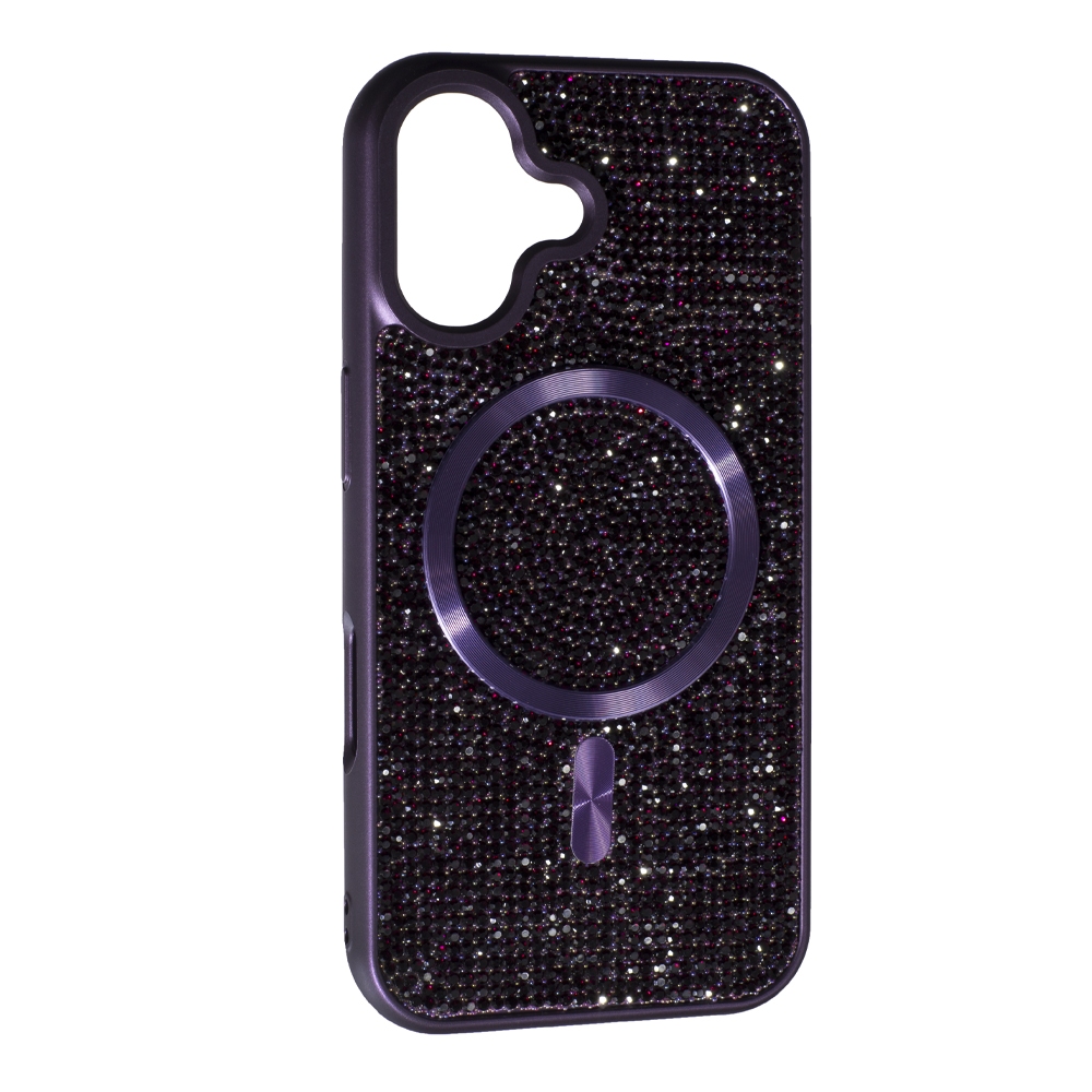 Накладка DIAMOND MAGSAFE Iphone 16 , Dark Violet