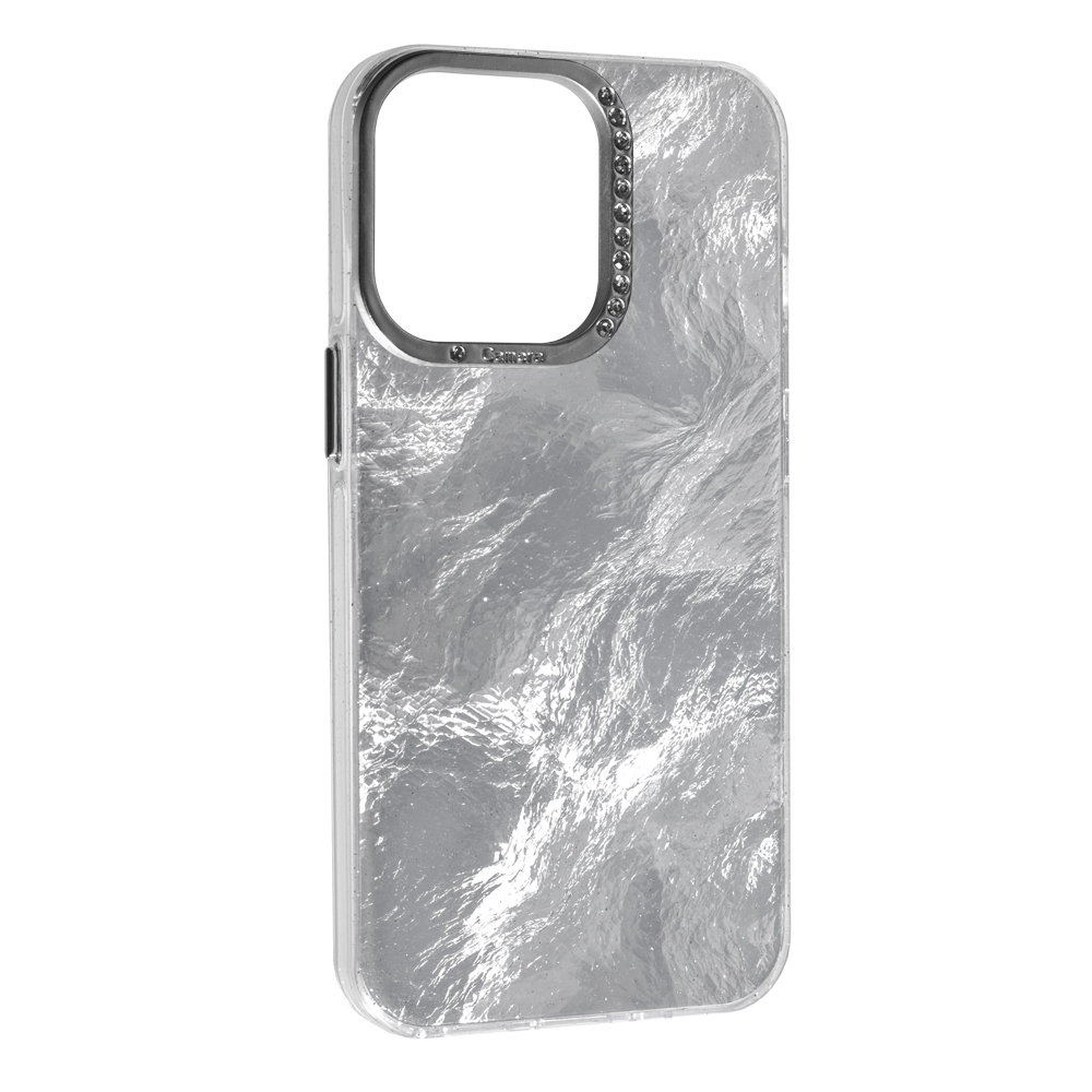 Накладка Marble Style New Iphone 16 , Silver