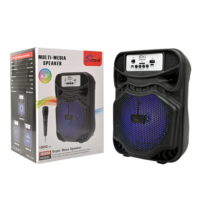 Sing-e ZQS6159 RGB Party Single Speaker 6 inch 12W Black