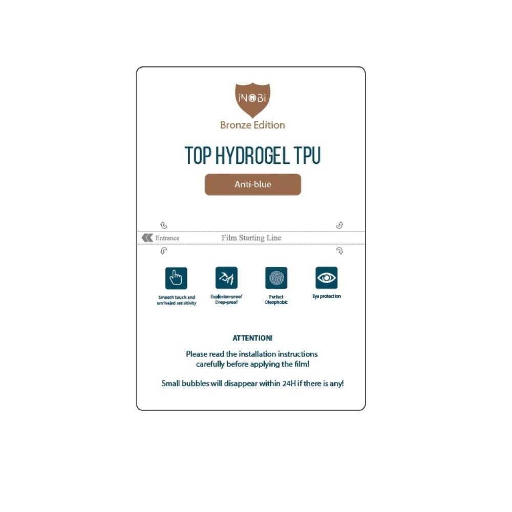 Гидрогель плёнка iNobi BRONZE PB-003 180x120 (глянец анти-синий)