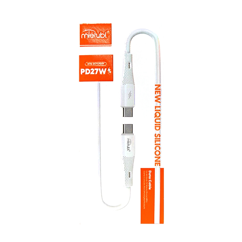 Mietubl Cable 1M PD 60W Type-C-Type-C MTB-DCTTPD09 fast charging silicone White