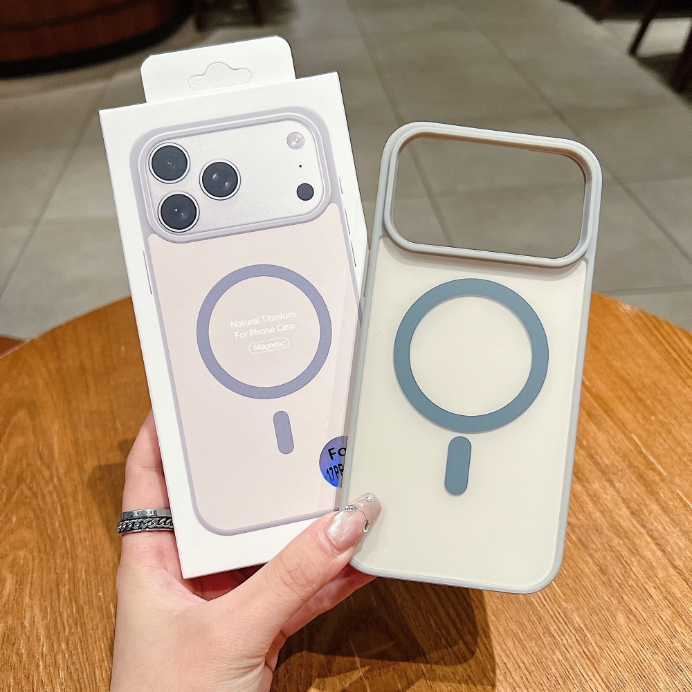 Husa iPhone 12 / 12 Pro (Natural Titanium) Tpu Acrylic Magsafe