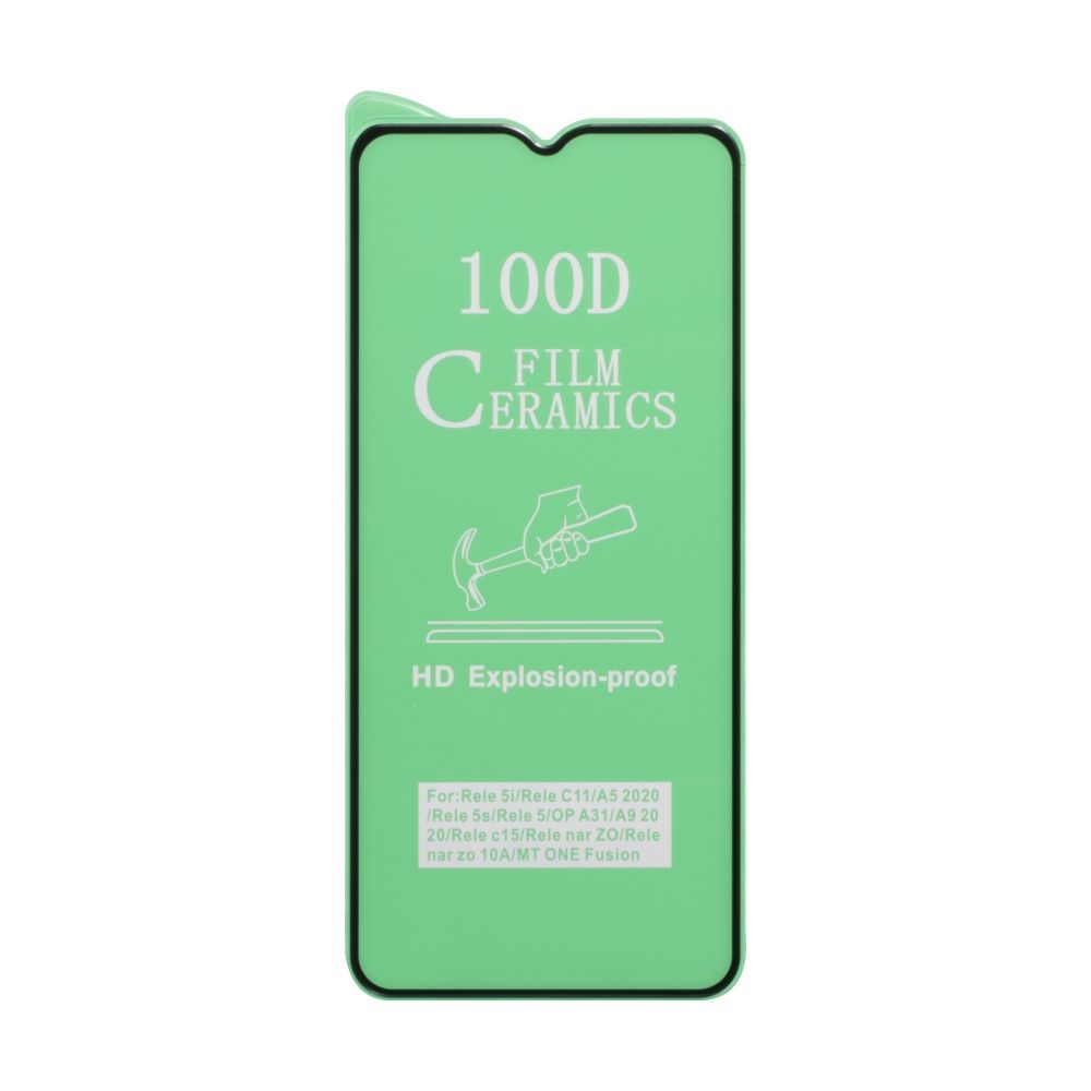 Защитное стекло Film Ceramic for Realme C11 без упаковки (Чёрный)