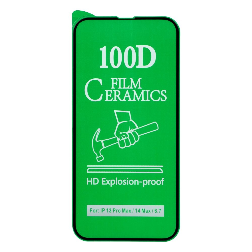 Защитное стекло Film Ceramic for Apple Iphone 13 Pro Max без упаковки (Чёрный)