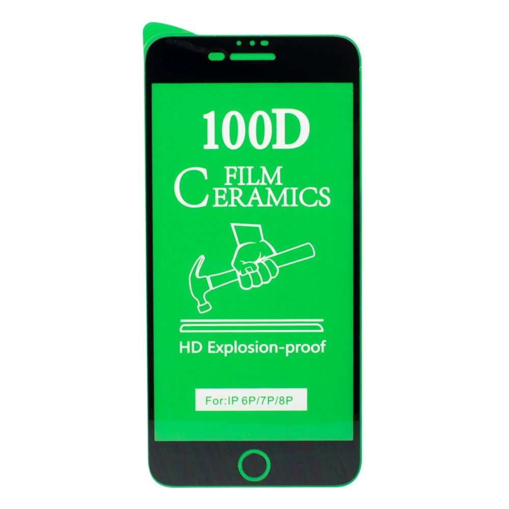 Защитное стекло Film Ceramic for Apple Iphone 6 Plus/6s Plus без упаковки (Чёрный)