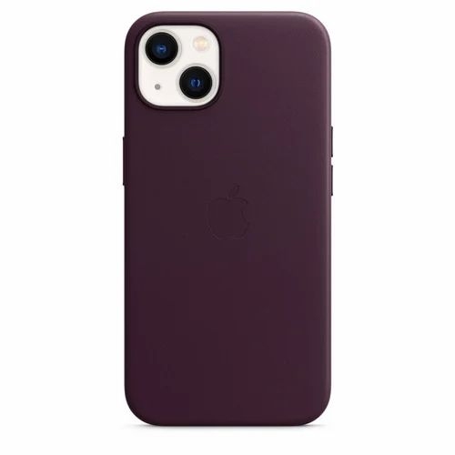 Чехол Leather Case with MagSafe для iPhone 15 (Dark Cherry)