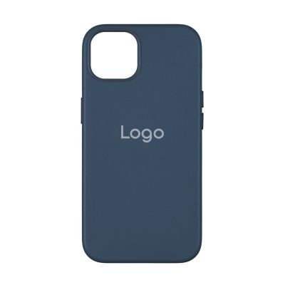 Чехол Leather Case with MagSafe для iPhone 14 Pro (Indigo Blue)