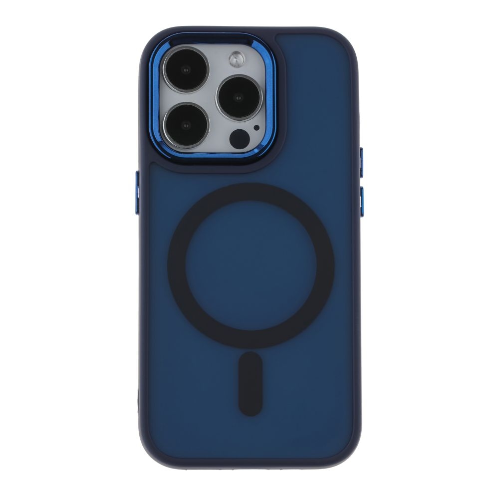 Чехол TPU+PC Space Magnetic Color with Magsafe для iPhone 16 Pro (Dark Blue)