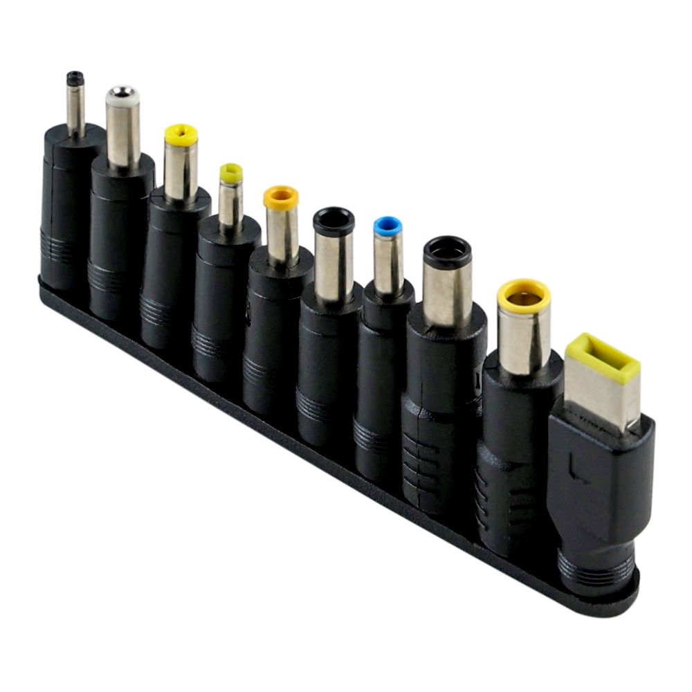 Type-C to DC PD65W 5.5х2.1 mm+10 Переходников 1.8m (Черный)