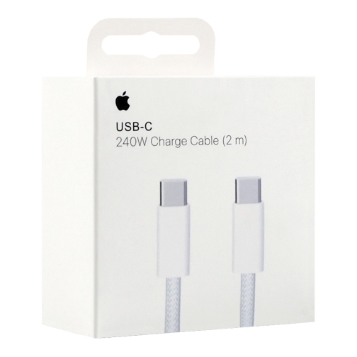 USB Apple Type-C to Type-C New Design Nylon 240W 2m 1:1 (Белый)