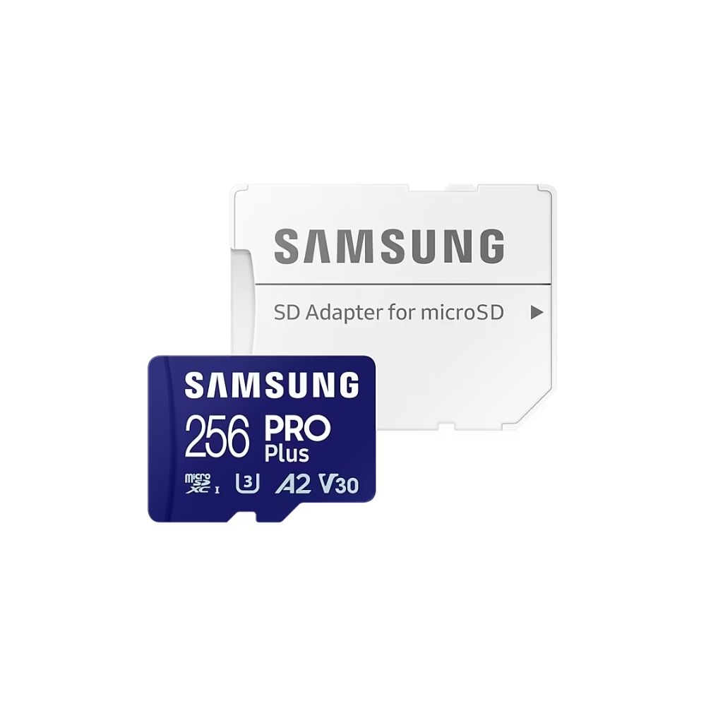 '256GB MicroSD (Class 10) UHS-I (U3) +SD adapter, Samsung PRO Plus ''MB-MD256SA'' (R/W:180/130MB/s)