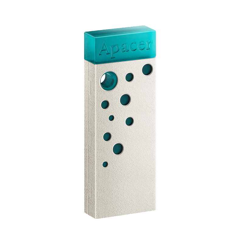 32GB USB2.0 Flash Drive Apacer 'AH11J', Turquoise-Green, Super-Mini, Metal, Capless (AP32GAH11JG-1)
