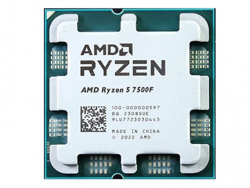 CPU AMD Ryzen 5 7500F  (3.7-5.0GHz, 6C/12T, L2 6MB, L3 32MB, 5nm, 65W), Socket AM5