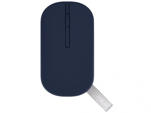 Wireless Mouse Asus MD100, 800-1600 dpi, 3 buttons, Ambidextrous, 56g, Silent, 1xAA, 2.4Ghz+BT, Blue